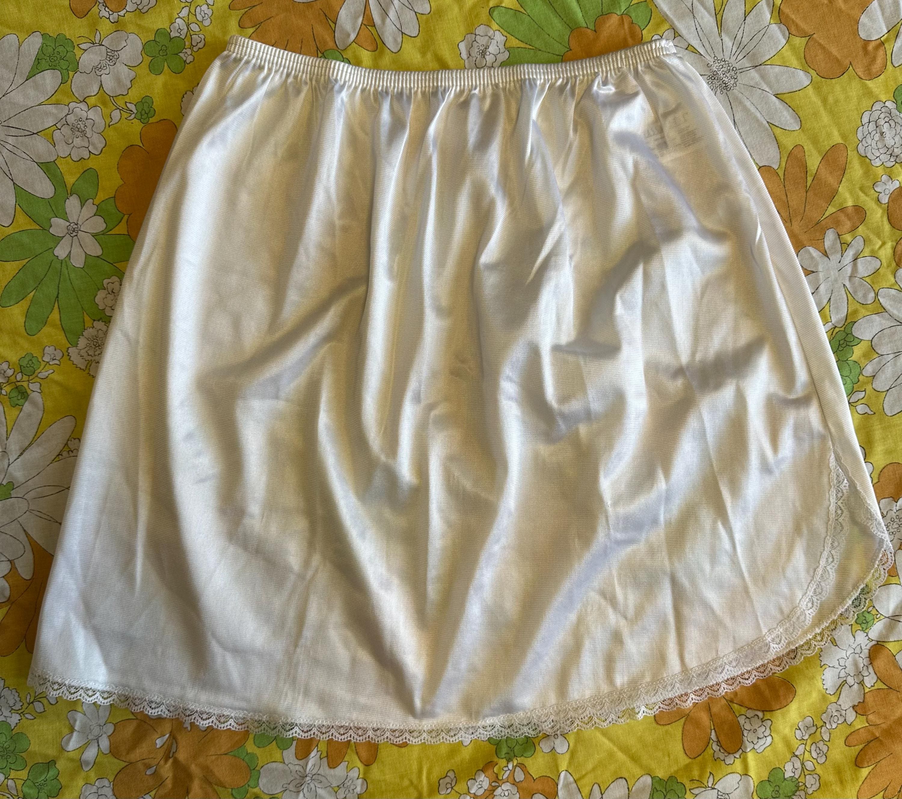 Vassarette White Slip Skirt