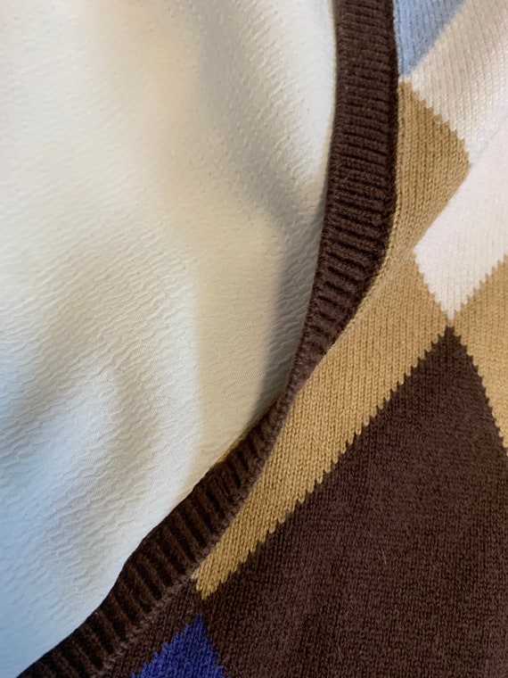 Y2K Alfred Dunner Sweater with Button Up Shirt - image 4