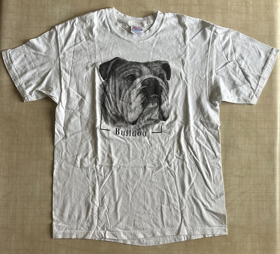 Bulldog White Hanes Tee