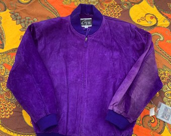 suede purple jacket