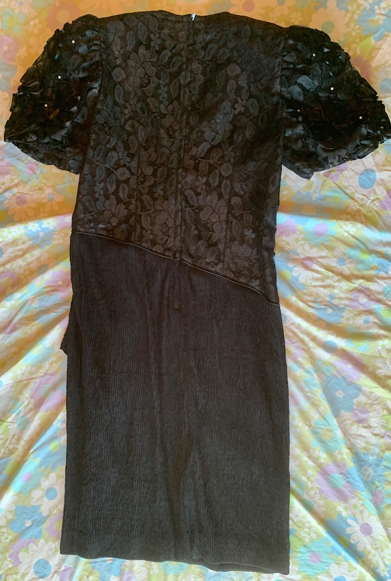 Leslie Fay Vintage Black Dress - image 3