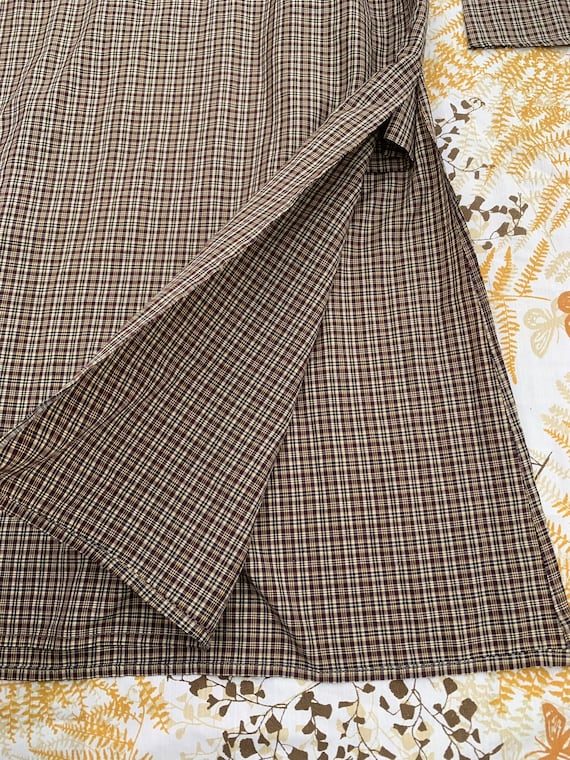 Central Collection Plaid Pattern Beige Housedress - image 4