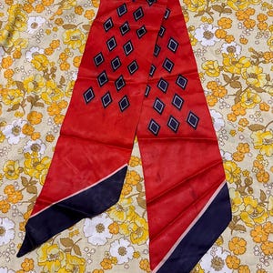 Red, Blue, and Pink Abstract Scarf