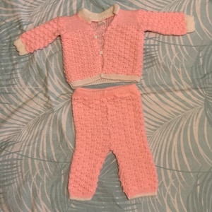Vintage Crocheted Baby Outfit