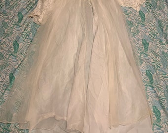 Cream Lace and Tulle Gown & Robe