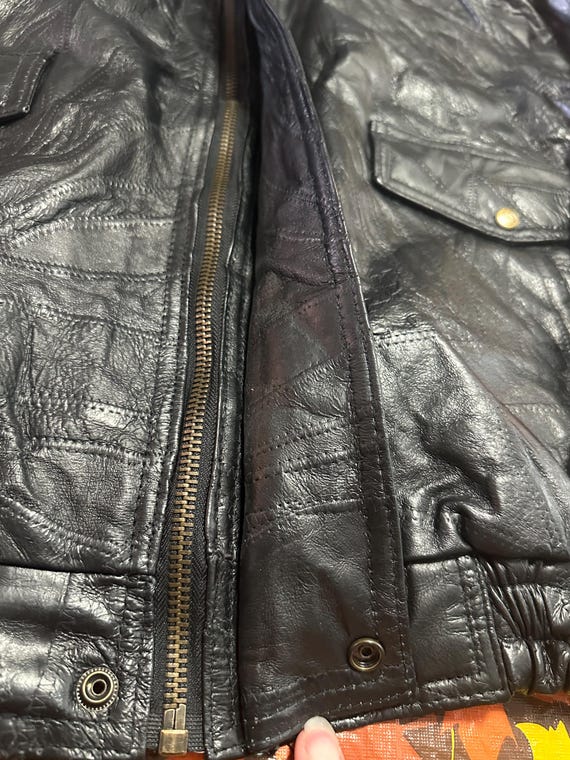 Roadpro Black Patchwork Leather Jacket - image 2