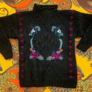 LL Bean Black Wool Blend Sweater