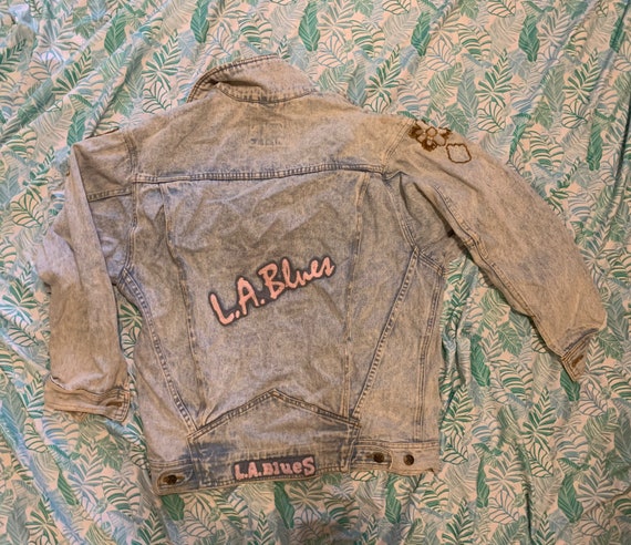 LA Blues Denim Beaded Patchwork Jacket - image 2