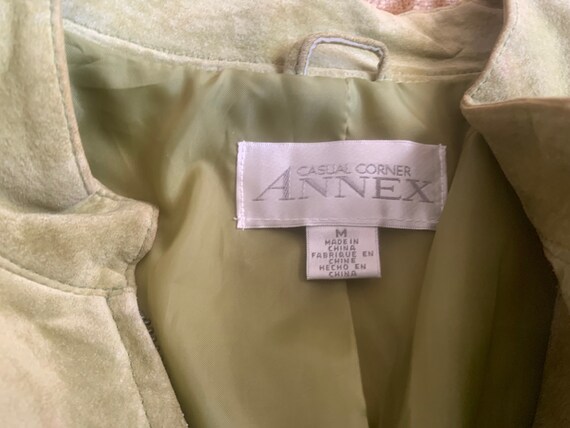 Light Green Suede Leather Jacket - image 3