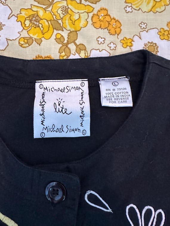 Michael Simon Lite Flower Button Up - image 3