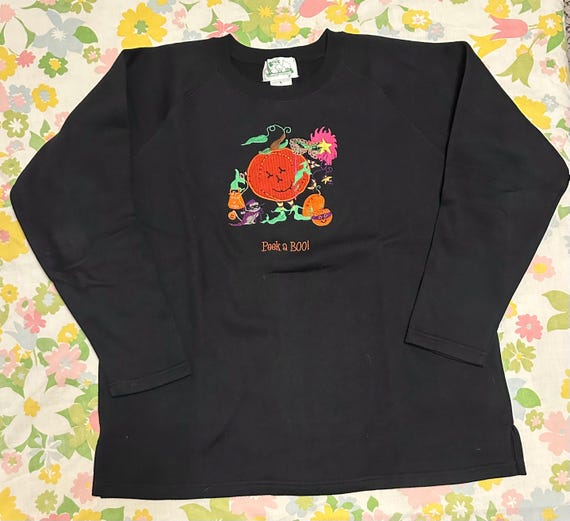 Quacker Factory Peek A Boo! Halloween Sweatshirt