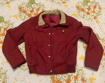 British Crown Colony Red Puffer Coat