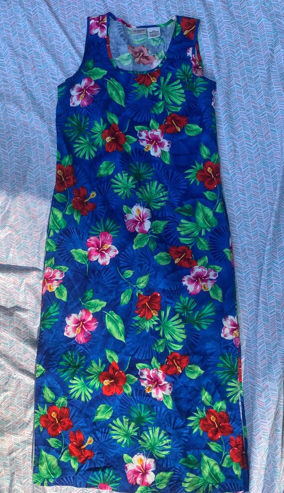 Liz Baker Tropical Floral Rayon Dress