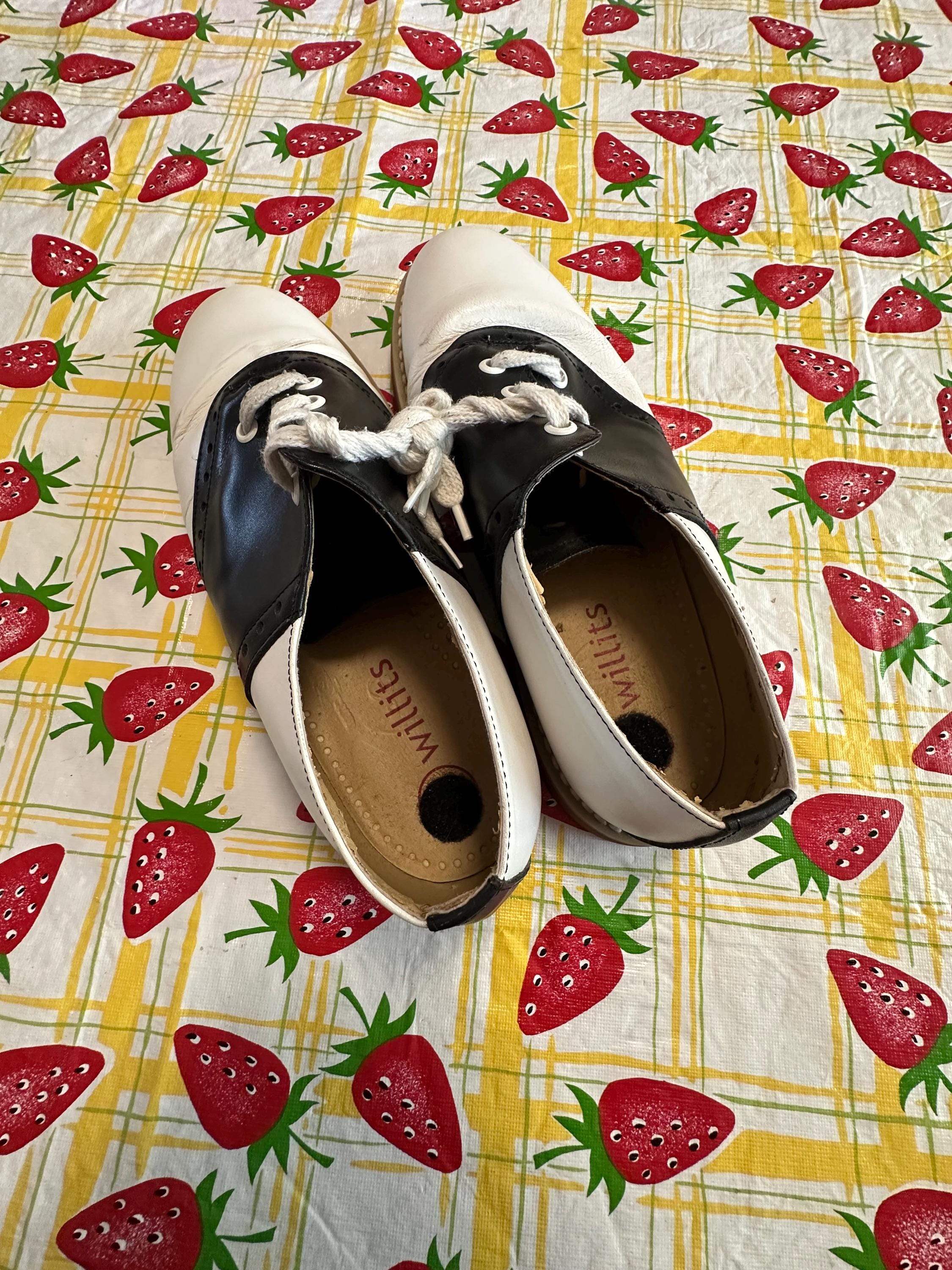 Willits White and Black Saddle Shoes - Etsy Norway display picture 2