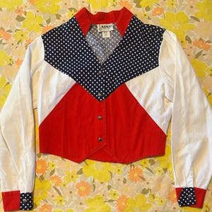 Banjo Red, White, & Blue Stars Rodeo Button Up Shirt
