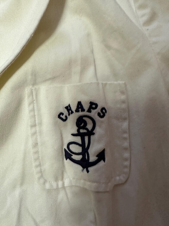Chaps Cream Button Up Blazer - image 3
