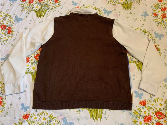 Y2K Alfred Dunner Sweater with Button Up Shirt - image 2