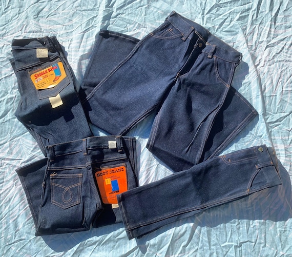 デニム+ジーンズ KEY SADDLE KING Denim Pants USA 1970s Saddle King Key Kid's Denim Jeans 1970s Deadstock-new With Tags - Etsy