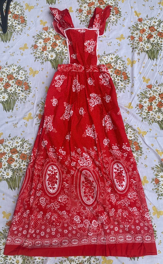 Red Paisley Apron Dress - image 2