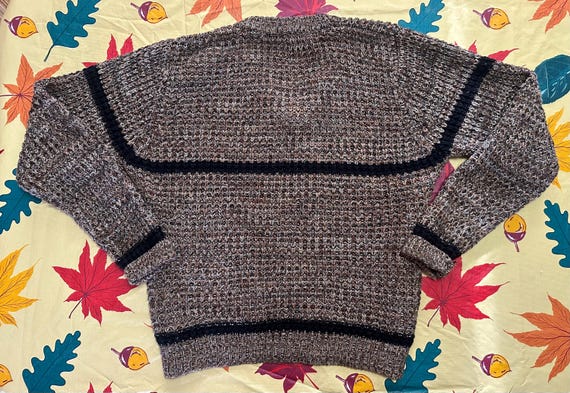 Sigallo Acrylic Brown Knit Sweater View 3