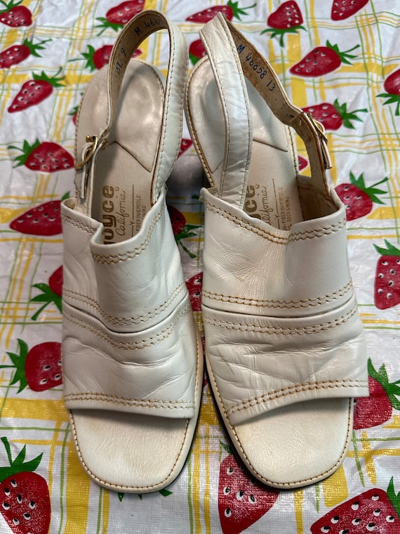 Joyce California White Heels