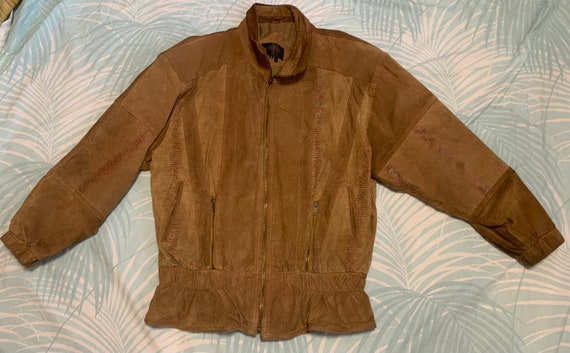 G4000 Brown Suede Leather Jacket - image 1