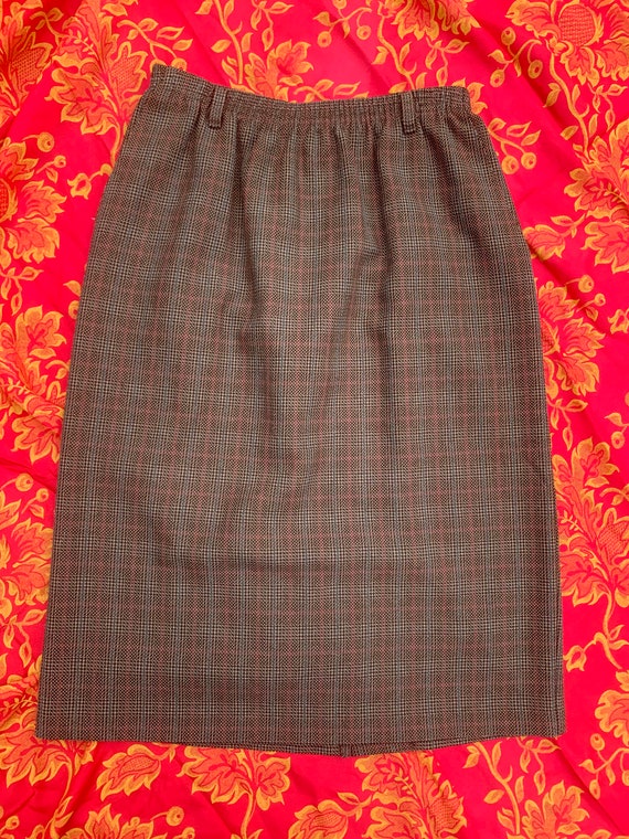 Alfred Dunner Brown Multi-Color Plaid Skirt