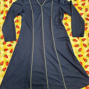 1970s Blue Party Dress