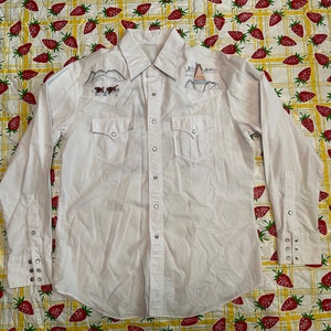 Vintage Southwestern Plains Design Button Up