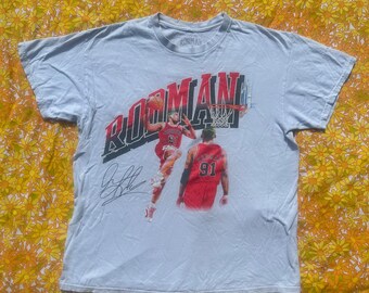 デニス・ロッドマン Tシャツ、90年代レトロバスケットボールレジェンド
