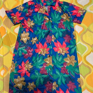 Vintage Blue Floral Funky Nightdress