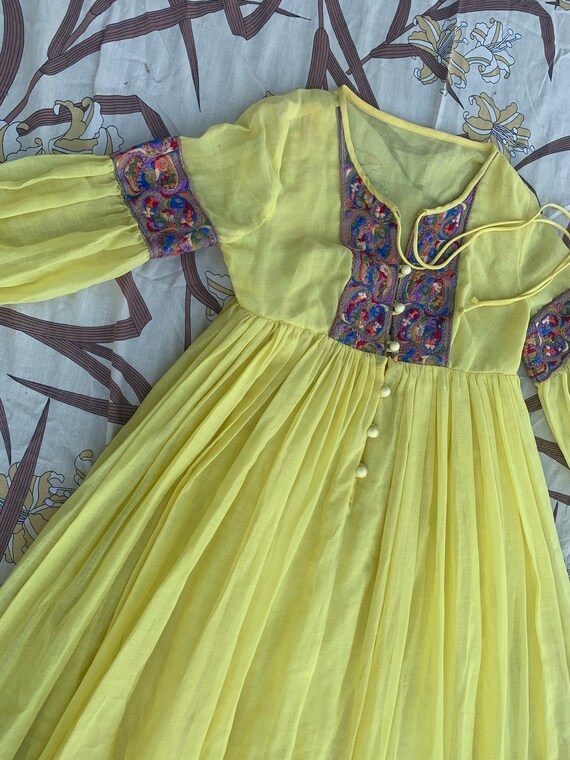 Vintage Beverly Paige Yellow Boho Dress - image 5