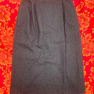 Vintage Grey Wool Skirt