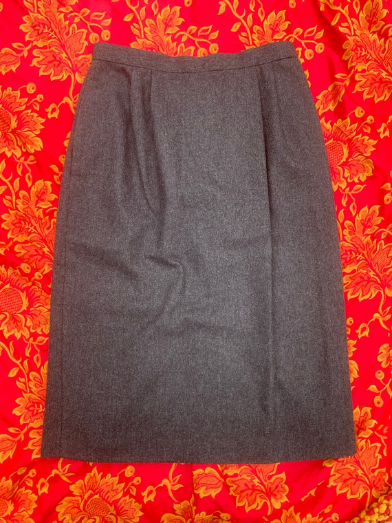 Vintage Grey Wool Skirt