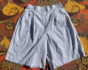 Vintage Blue Striped Shorts