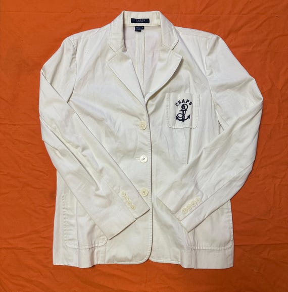 Chaps Cream Button Up Blazer - image 1