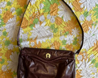Etienne Aigner Oxblood Red Leather Purse