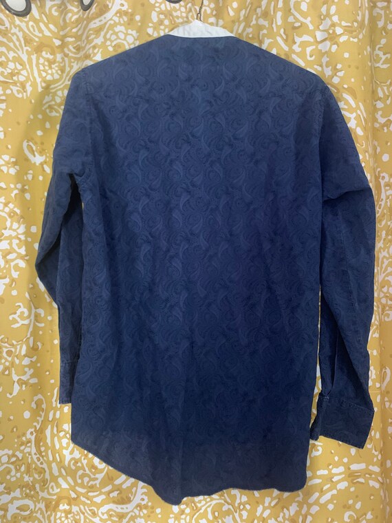 Wrangler Blue Button-up Paisley - image 3