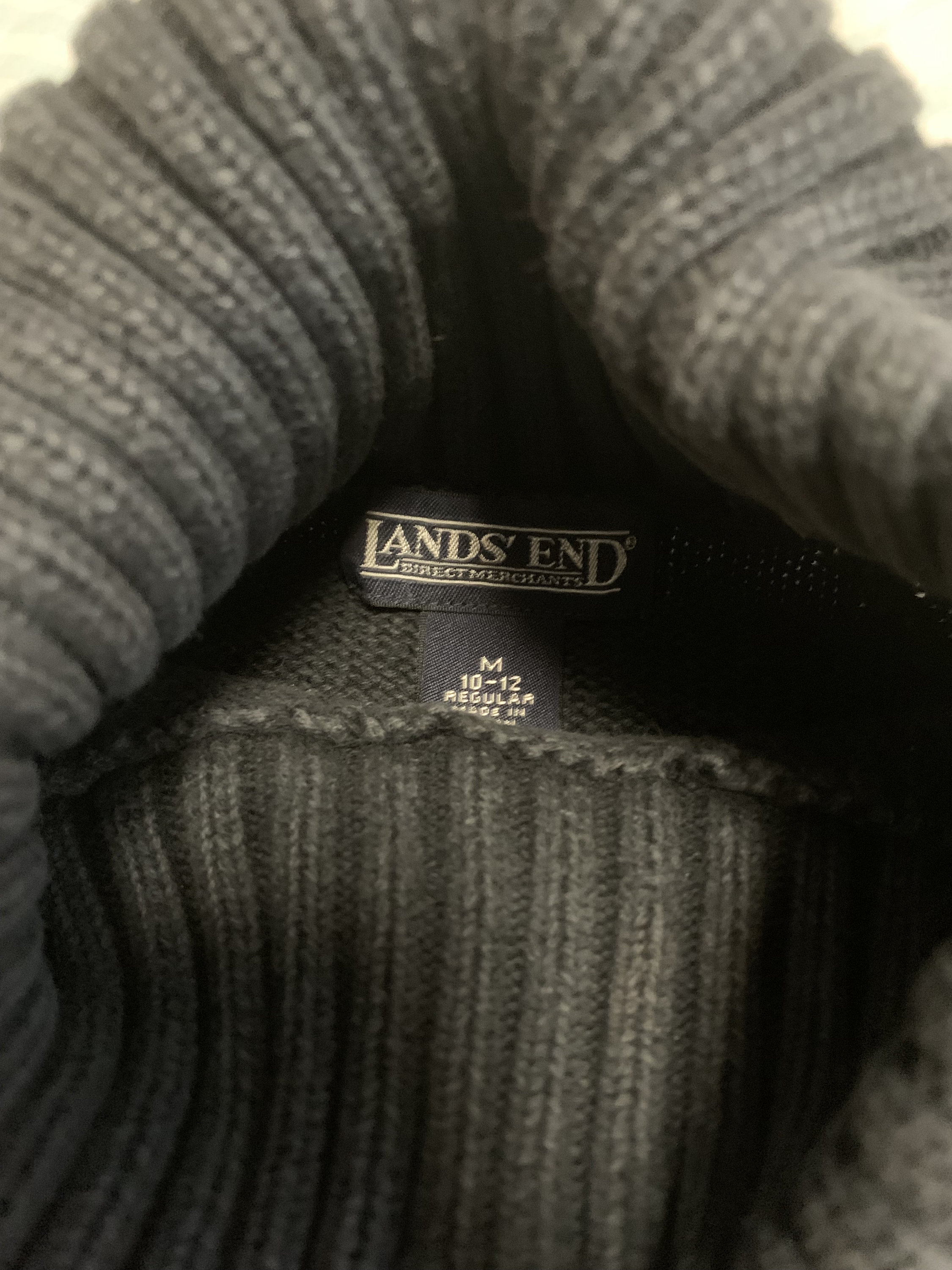 Sweat Femme Lands'End Col V Bleu Taille S Petite - Occasion Excellent état