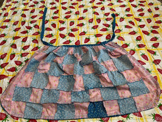 Pink & Blue Patchwork Apron - image 2