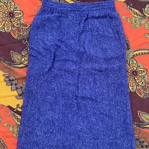 Vintage Purple Wool Skirt