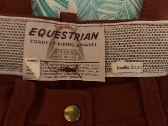 Nylon Equestrian Brown Riding Pants - image 3