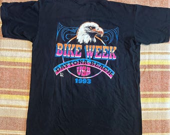 1993 Daytona Bike Week Harley Davidson Black Single Stitch Shirt