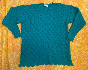 Funky Pattern Turquoise Sweater