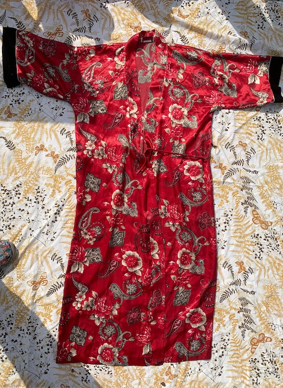 Amy's Boutique Red Floral Housecoat