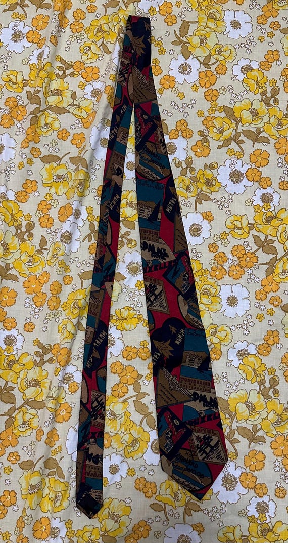 Brixton Ltd. Hand Printed Hotel Design Tie