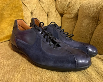 DiBianco SPQR Blaue Wildleder Schuhe