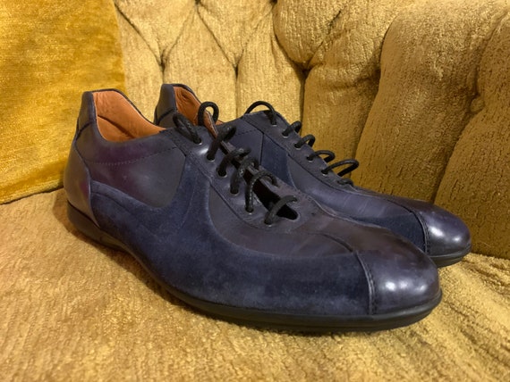DiBianco SPQR Blue Suede Shoes - image 1
