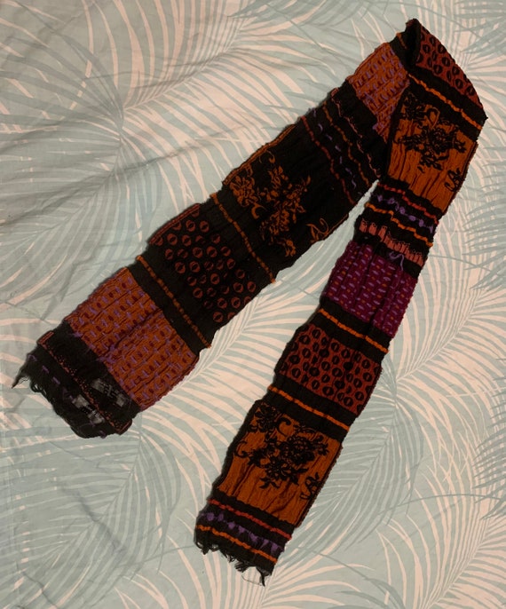 Boho Funky Woven Scarf - image 1