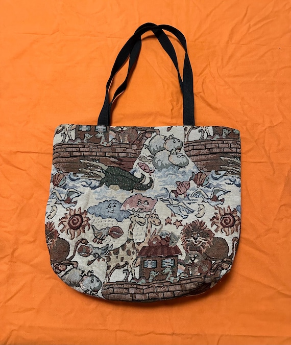 Noahs Ark Pattern Handbag - image 1